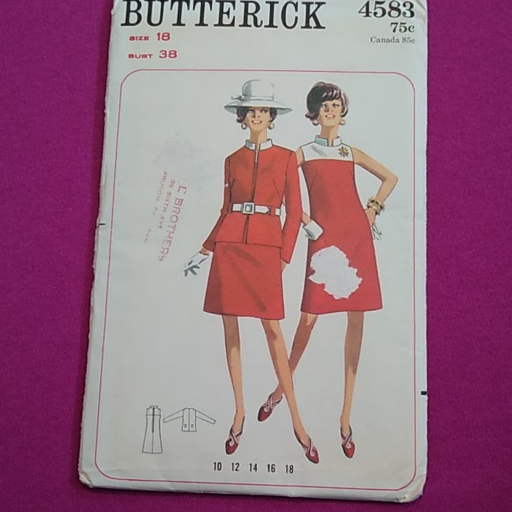 Butterick 4583 Vintage Pattern Uncut